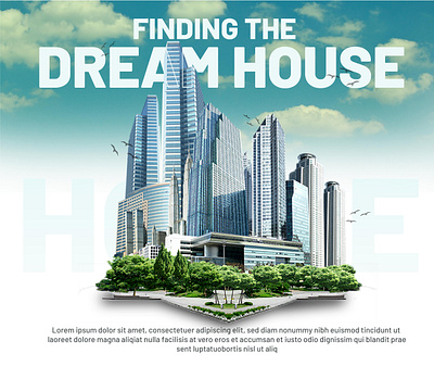 DREAM HOUSE POST DESIGN 3d animation branding graphic design logo motion graphics ui