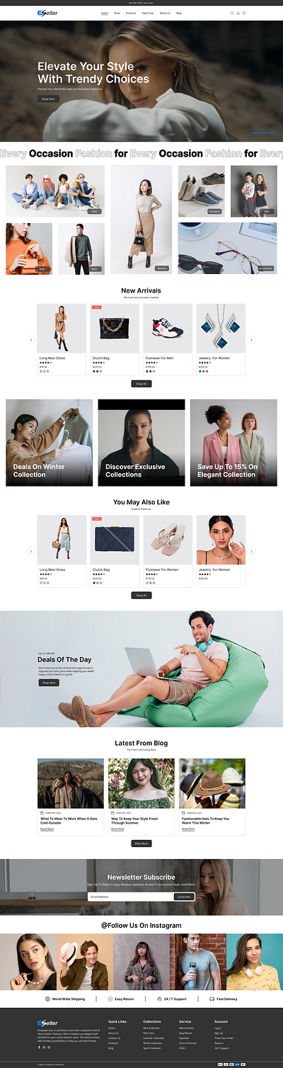 Shopify Ecommerce Web Design ecommerce store figma shopify store web design