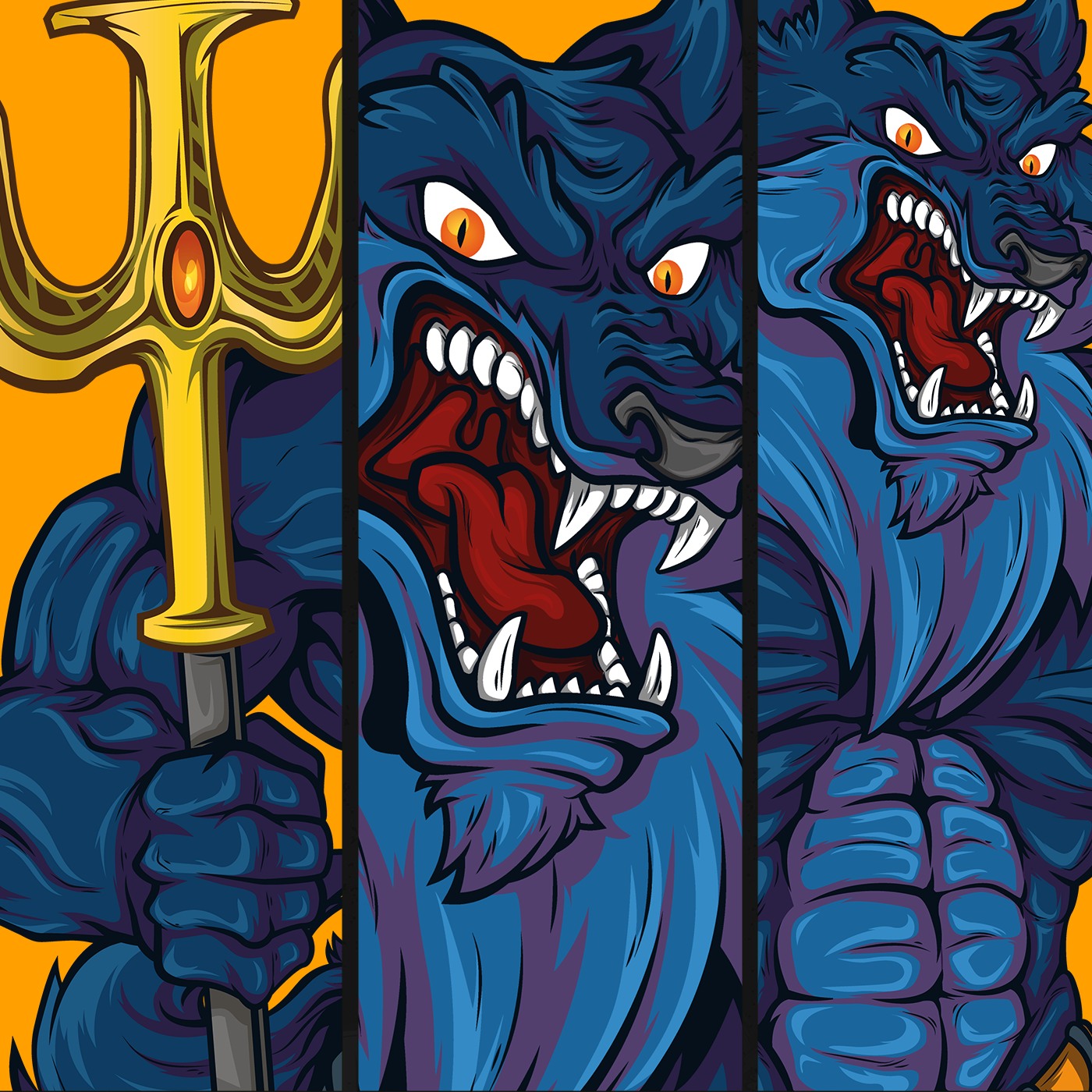 Wolf mascot Design (all rights reserved) character design digital art draw mascot wolf wolf mascot