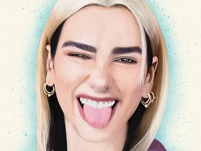 Dua Lipa Portrait Art by Oz Galeano art arte arte ozgaleano color design dibujo digital art digitalart drawing dua lipa fanart illustration mexico model music ozgaleano painting portrait retrato singer