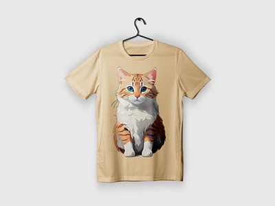 Cute Cat illustration T shirt Design animation background customer service design graphic design illustration motion graphics shirt ui