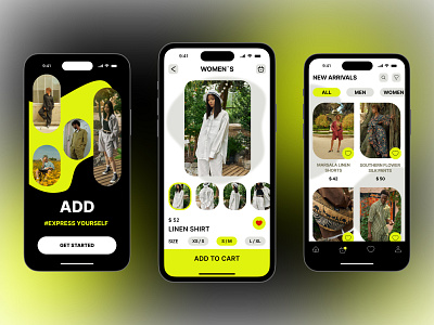Clothes Store App app design fashion fima mobile shot ui ux