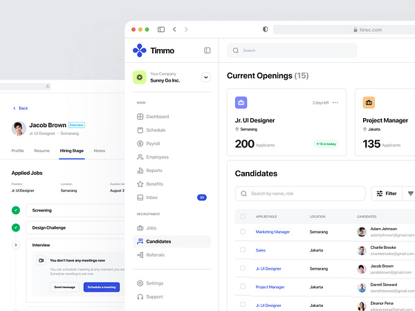 Timmo - Candidates Page by Akmal⚡ for Pickolab Studio on Dribbble