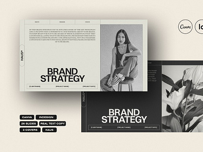 HAUS Brand Strategy brand designer brand guide template brand strategist brand strategy branding guidelines branding presentation canva studio style guide template