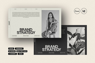 HAUS Brand Strategy brand designer brand guide template brand strategist brand strategy branding guidelines branding presentation canva studio style guide template