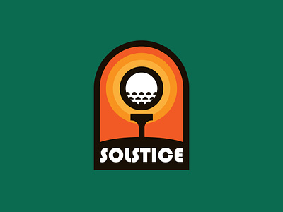 SOLSTICE INVITATIONAL badge golf golf ball golf tee logo sun tee