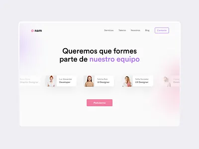 Join Us - Web Design dailyui design designer joinus pastel pink purple talent team ui ux web