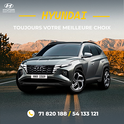 hyundai social media post graphic design