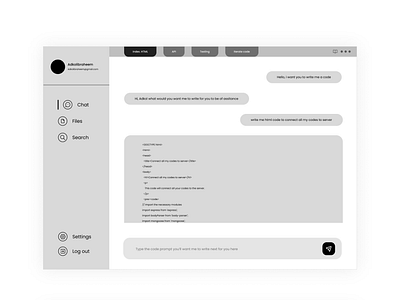 AI Web-Application Wireframe adkol adkolibraheem ai chatgpt design graphic design product design ui uiux uxui wireframe