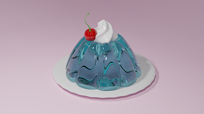Jello dessert 3d blender texturing