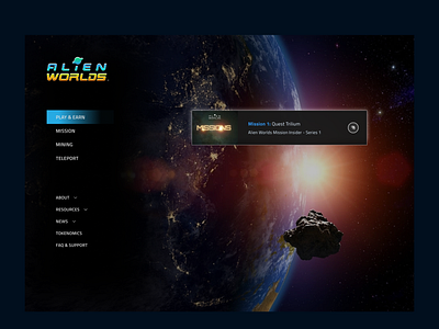Alien World Platform Homepage Redesign alienworlds bsc design nft ui web design