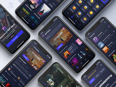 Movie Streaming App - Roff Moviz app app design clean design design minimalist mobile mobile app mobile app design mobile design mobile ui movie movie app movie streaming netflix streaming app streaming platform ui ui design ux video stream