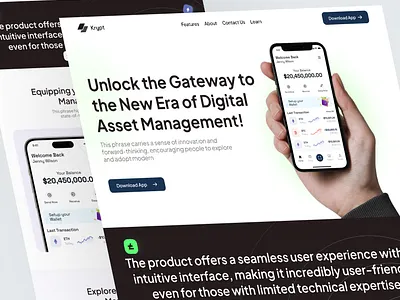 Krypt - Crypto Trading Landing Page bitcoin blockchain clean crypto crypto trading crypto wallet crypto website design ethereum finance landing page landingpage minimalist nft trading ui ux web web design website