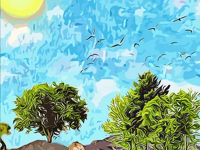 The King of the Jungle adobe animal colorful illustration illustrator lion nature photoshop vector