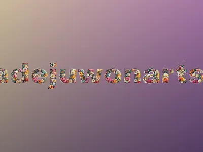 adejuwonarts - A Floral Word Art colorful cursive design floral flower gradient name photoshop typography wordarts