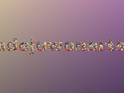 adejuwonarts - A Floral Word Art colorful cursive design floral flower gradient name photoshop typography wordarts
