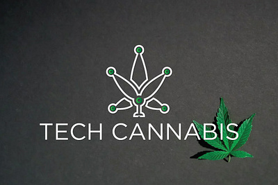 Cannabis with tech logo design branding cannabis logo clean corporate design graphic design hemp logo logo logo design marijuana marijuna logo minimal minimalist tech logo