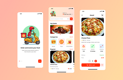 Food ordering app app design ui uxui