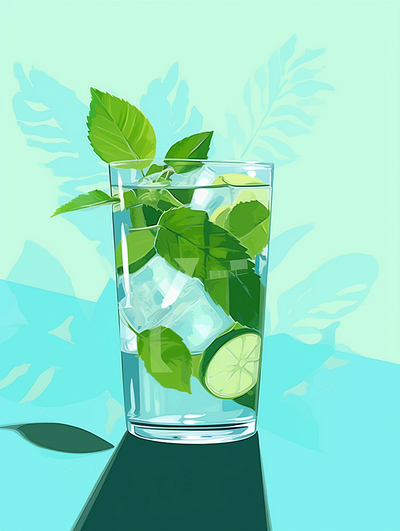 a cartoon of a drink dall e