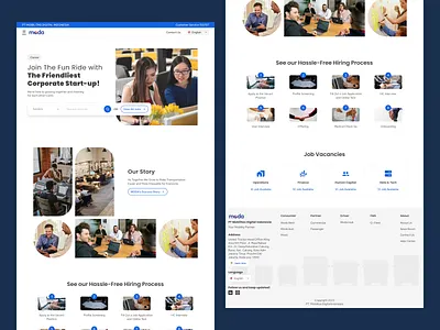 Moda Career - Homepage career career page job vacancy user interface web design website