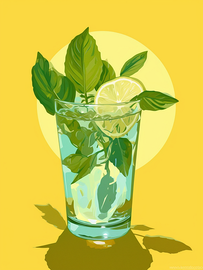 a cartoon of a drink dall e