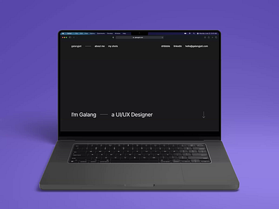 🖼️ galangjati - Portfolio Design dark mode design designer portfolio desktop galangjati portfolio resume simple ui ui design ux website