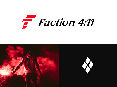 Faction Four Eleven brand brand identity geometric logo minimal simple logo