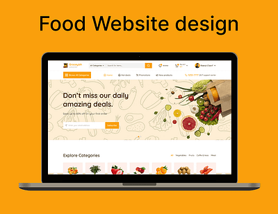 Food website design ui ux website