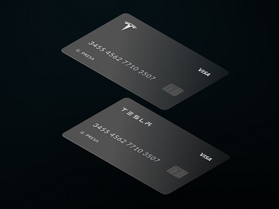 Tesla Credit Card Designs - DailyUI app card credit dailyui figma tesla ui ux virtual design