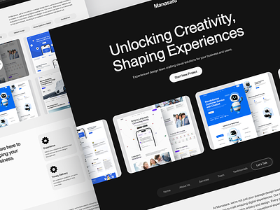 Manasara - Creative Agency Website agency clean creative creative agency design landing page portfolio website pricing studio ui web website
