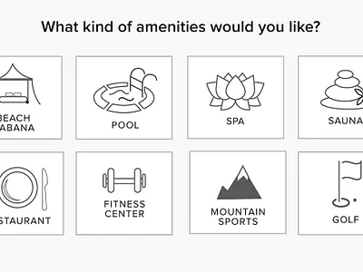 Hotel Amenity Icons amenity beach hotel icons illustration pool resort. spa website