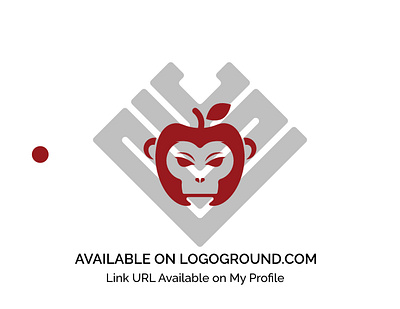 Apple Monkey logo affinity designer apple graphic design logo mascot logo monkey monkey logo negative space red