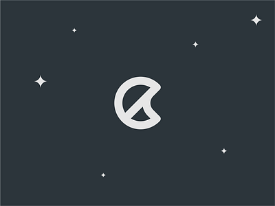 eMoon branding clever design icon letter letter e line logo moon simple