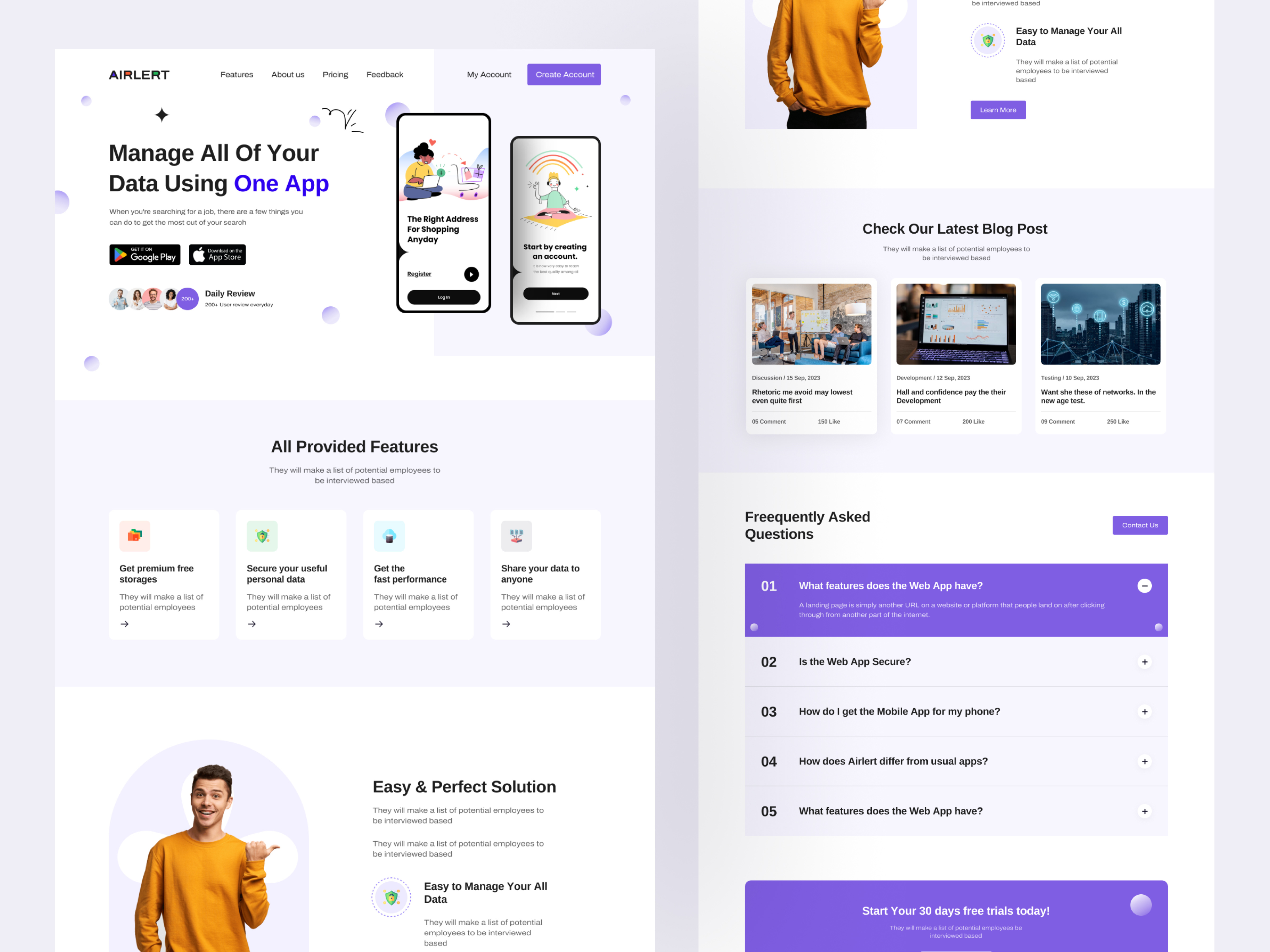 App Website Design by Sharon Ahmed on Dribbble
