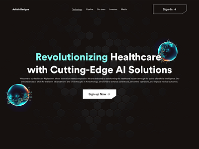 Healthcare Artificial Intelligence(AI) Website ai animation artificial intelligence branding design graphic design healthcare logo ui