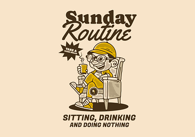Sunday routine, sitting drinking and doing nothing adipra std
