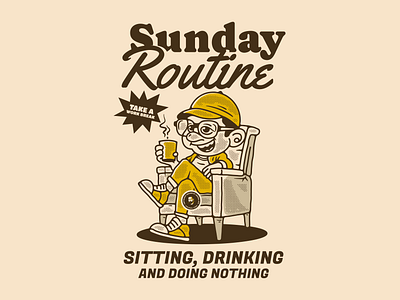 Sunday routine, sitting drinking and doing nothing adipra std