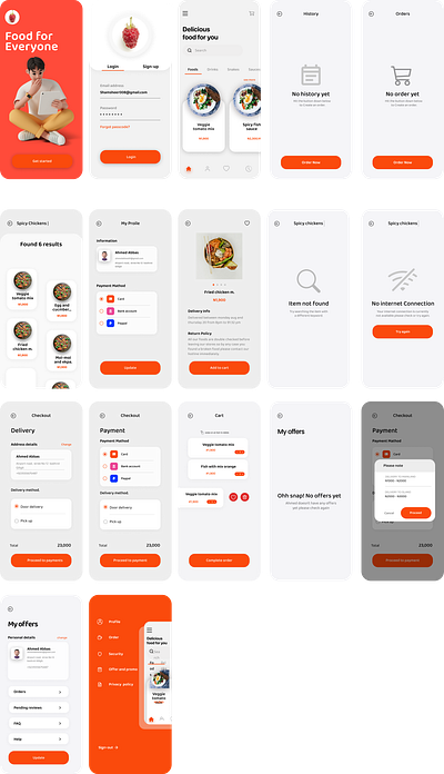 Food app design(clone) branding graphic design ui