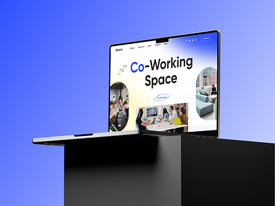 Co-Working Space Landing Page co working space gradient landing page office real estate visual design web design webdesign website website concept website design working space