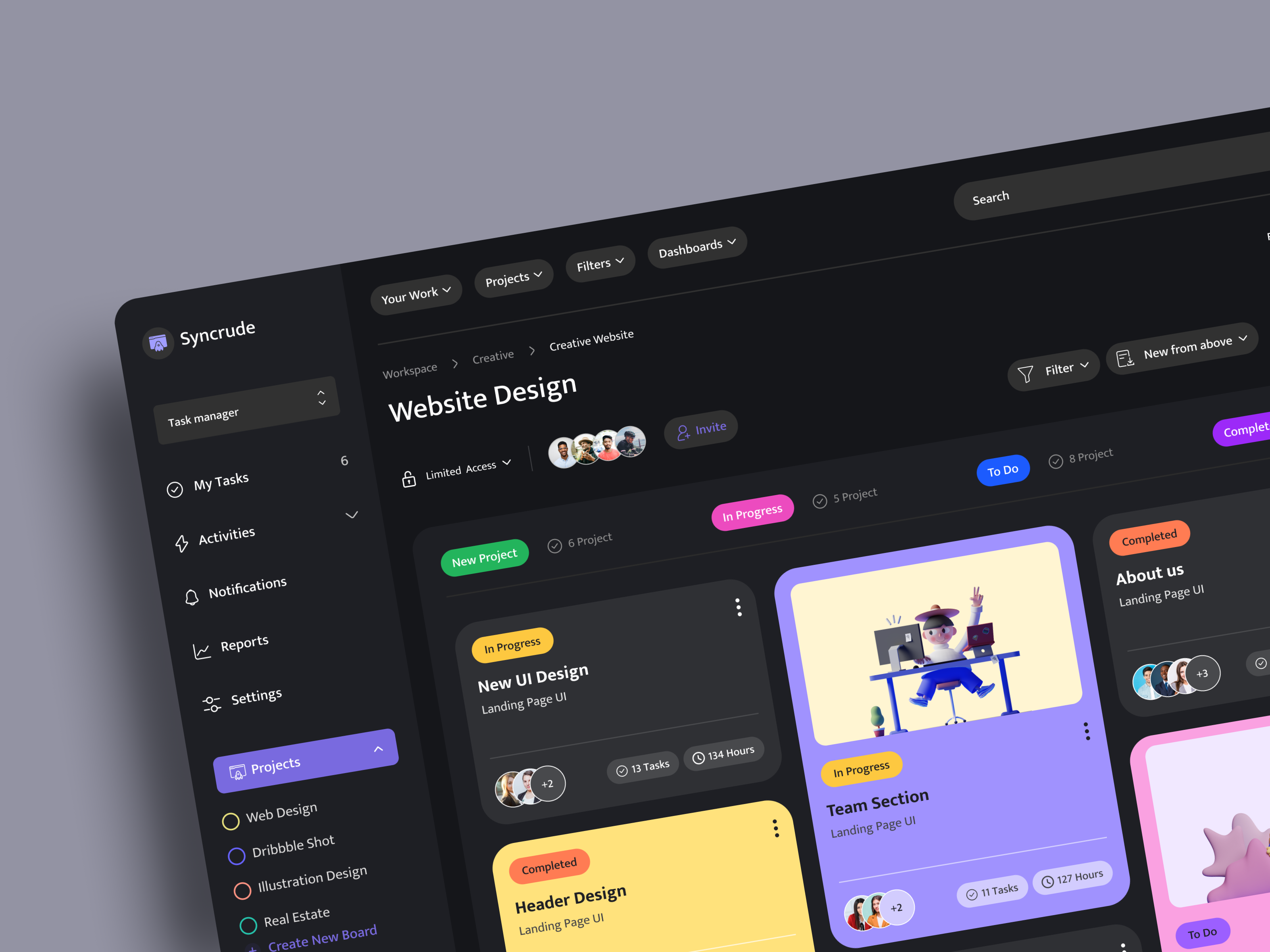 Example of Project Management Dashboard