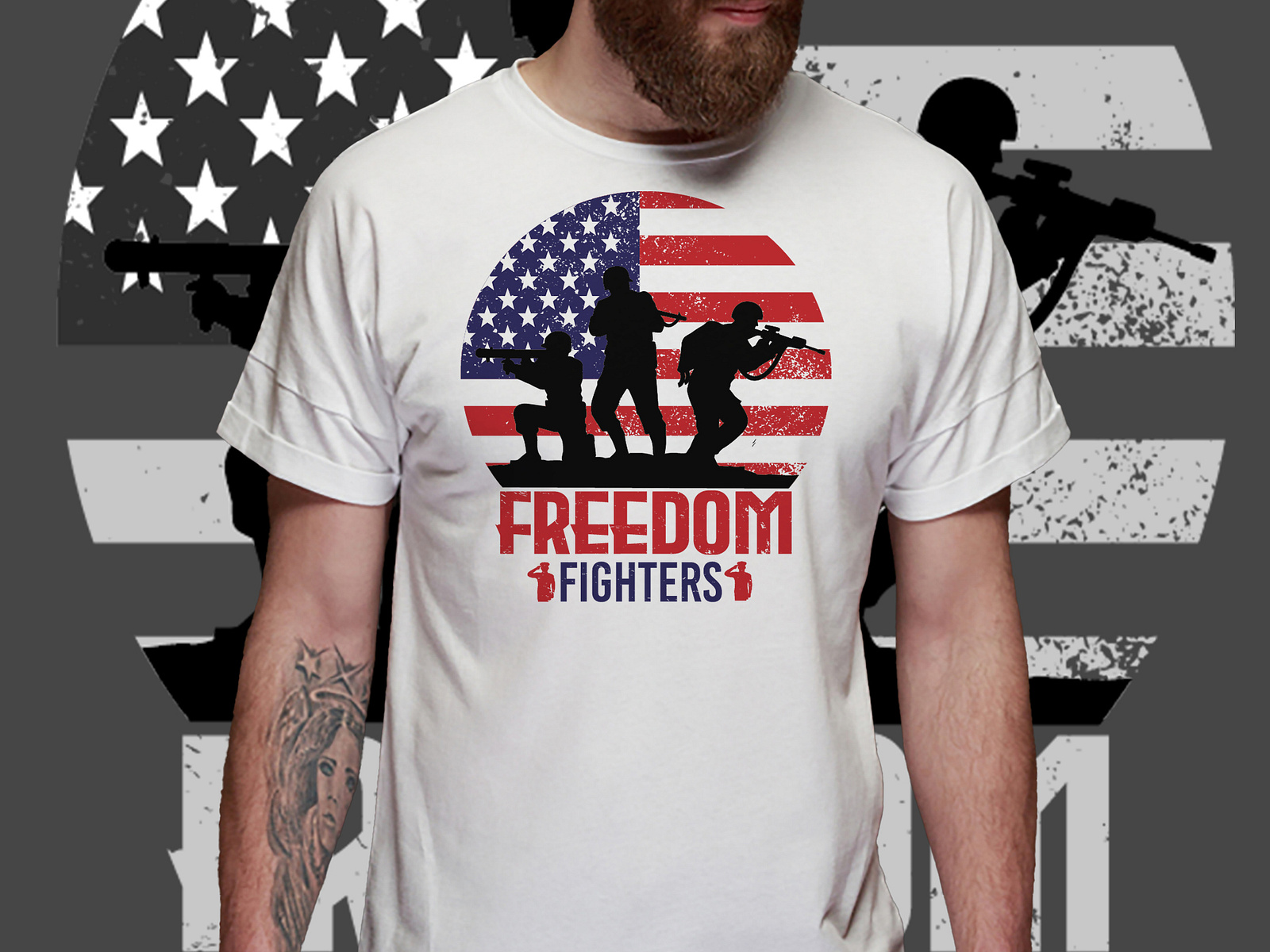 Freedom Fighter T shirt Design by Uttam Sharker on Dribbble