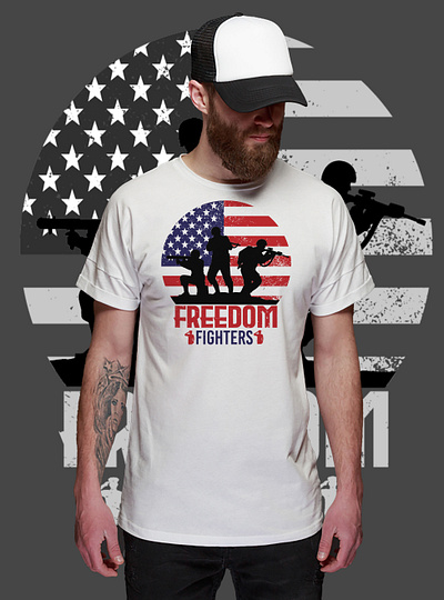 Freedom Fighter T shirt Design branding design graphic design illustration logo sports t shirt design t shirt vector