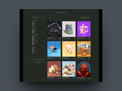 3D Studio store 3d 3d model blender design graphic design illustration store studio ui ux web web app