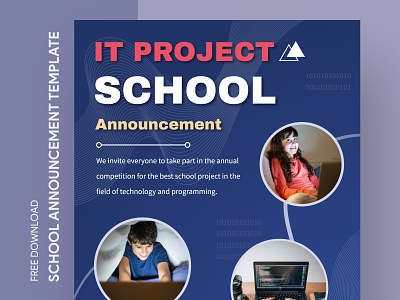 IT Project School Announcement Free Google Docs Template announcement announcements college docs document education elementary free template free template google docs google google docs it preschool print project school template templates university word