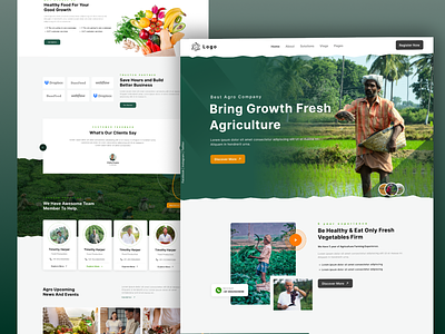 Agro Farm : Agriculture Landing Page agriculture website landing page ui ux design web design