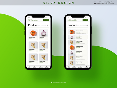 MJ Vegetables application graphic design ios ui ui design uiux ux