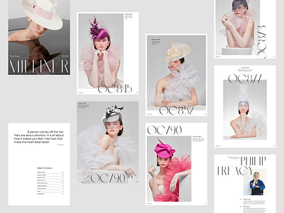 Magazine Philip Treacy Milliner Full Collection branding design figma grid layout minimalism modular poster typography ui ux