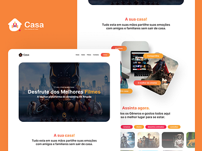 Casa - Streaming Plataform design landingpage streamingplataform ui uidesign