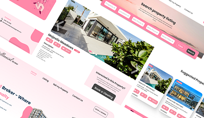 Real Estate Project branding landing page ui ux web design website