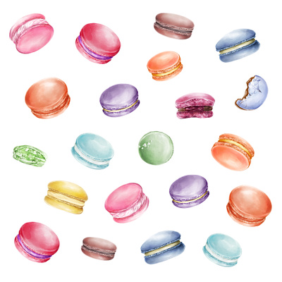 Macaron art color design digital art digital watercolor food food illustration girlsart illustration macaron procreate watercolor